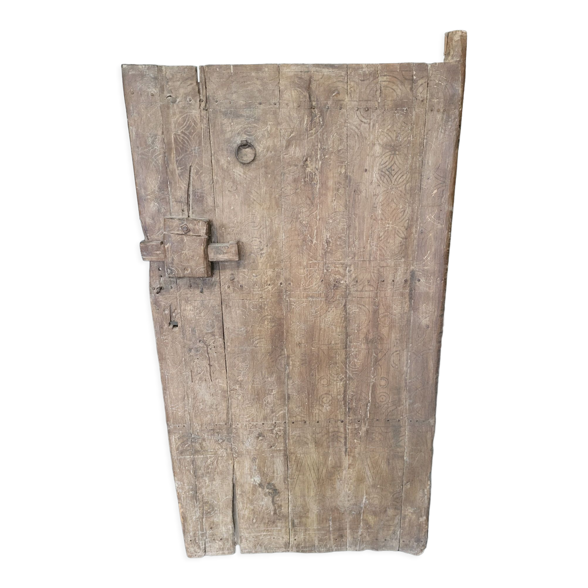 Old door in moroccan wood