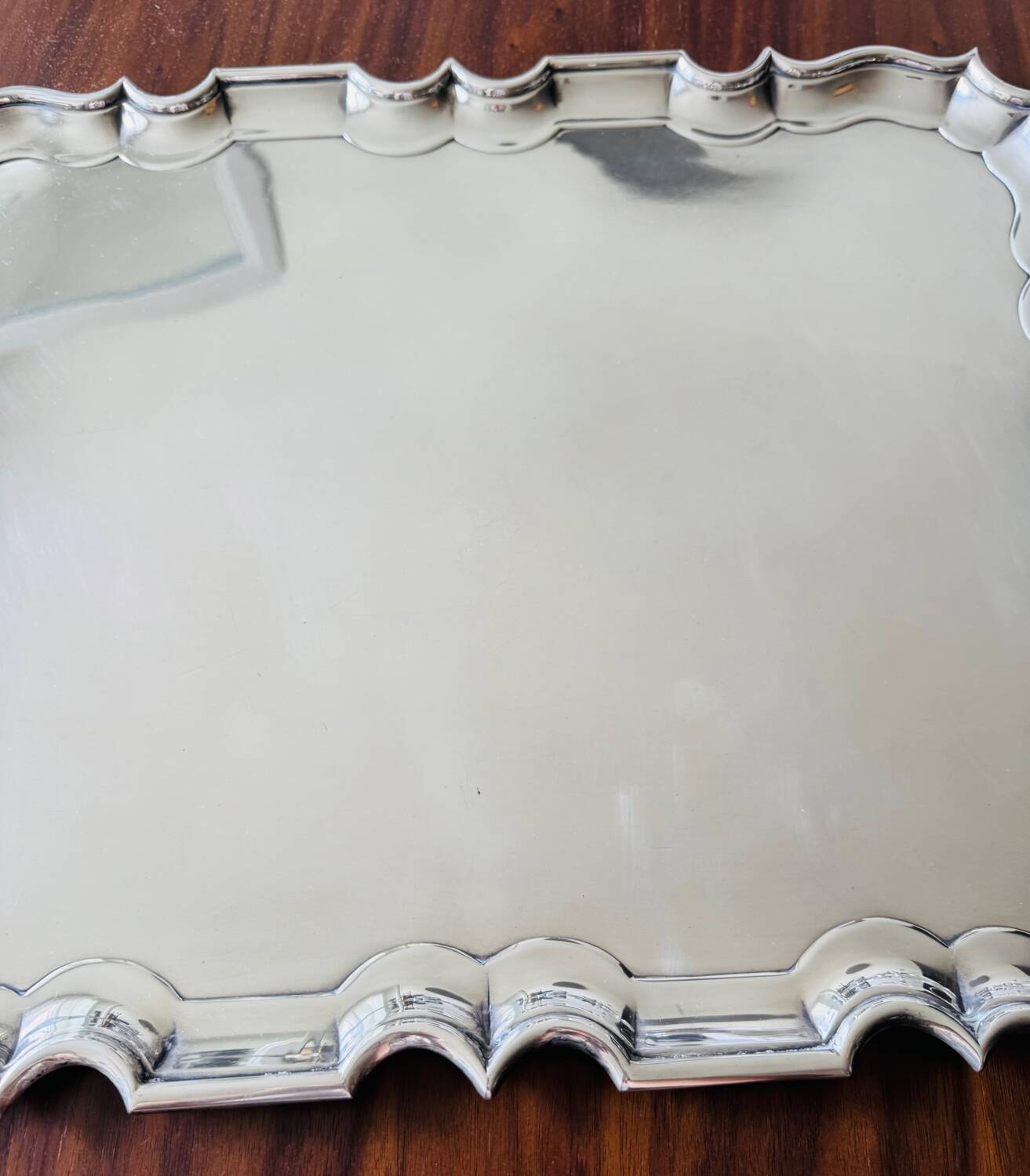 Plateau en argent massif – Thomas Bradbury & Sons – 1896 – 3950gr