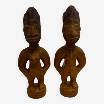 African wooden statuettes (couple)