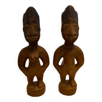 African wooden statuettes (couple)