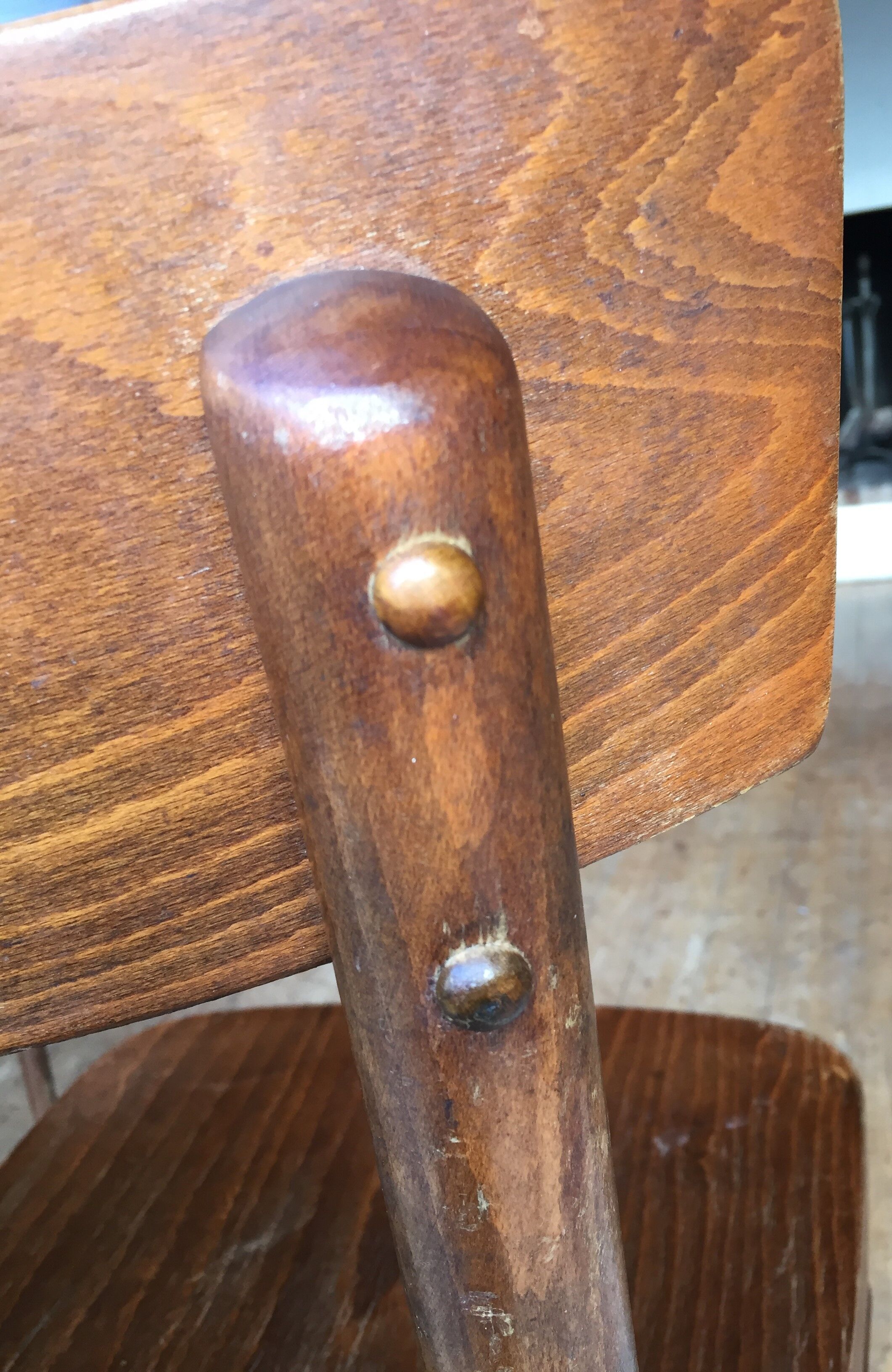 Trio of vintage bistro chairs 60