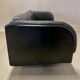 3-seater black leather sofa Scandinavian design 1960