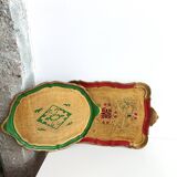 Vintage polychrome Florentine/Venetian trays