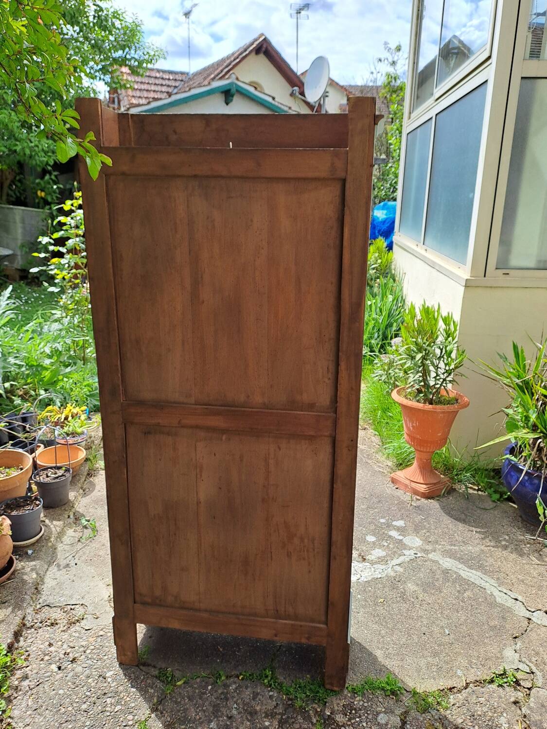Wardrobe with 1 glass door, late 19th century