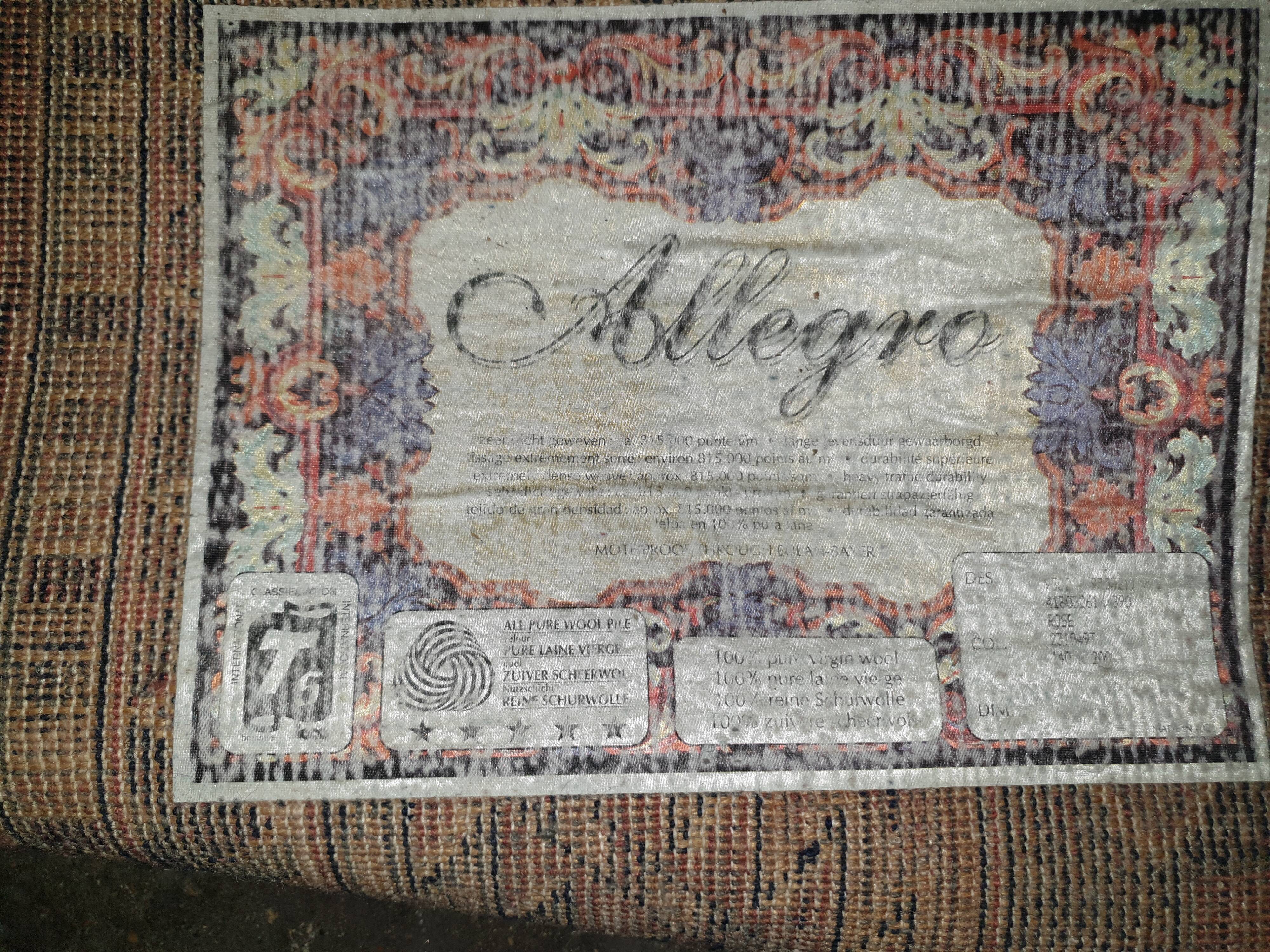 Oriental carpets virgin wool