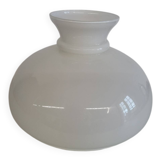 Large Globe Pendant Light in White Opaline