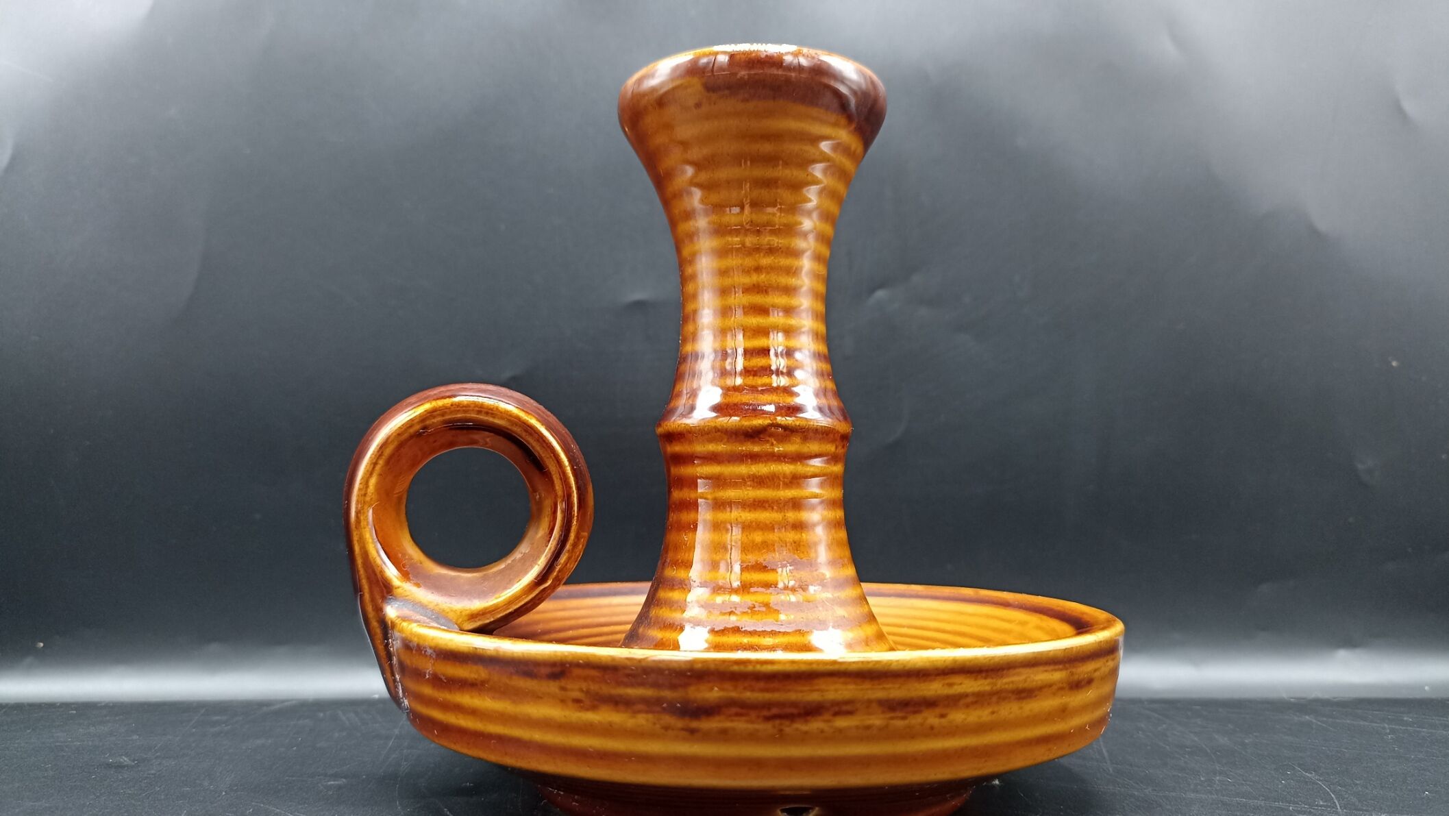 Ceramic candle holder of Saint-Clément - 70s