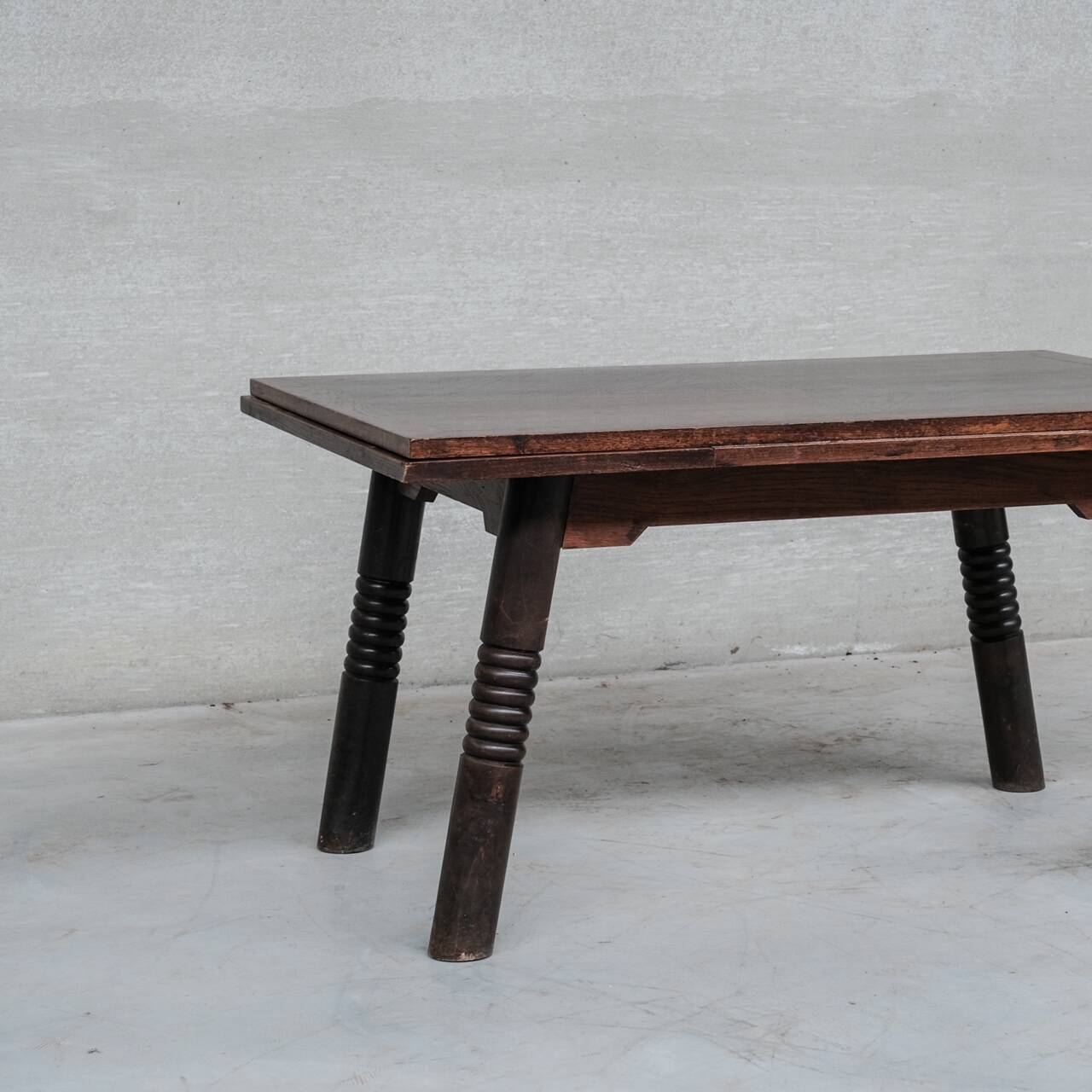 French Art Deco Oak Dining Table