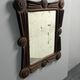 Antique tramp art folk art distressed mirror, Austria ca 1900s