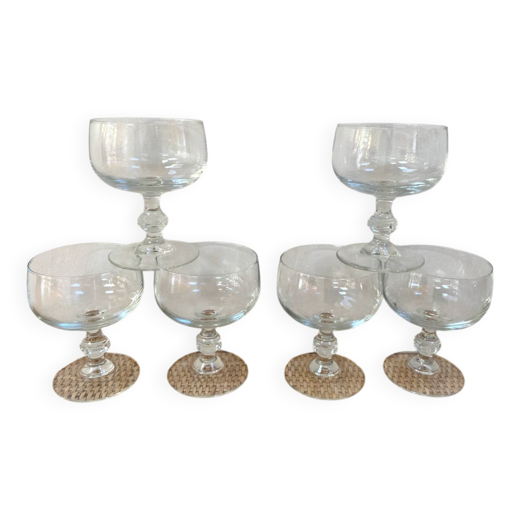 Set of 6 champagne or ice cream bowls