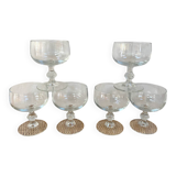 Set of 6 champagne or ice cream bowls