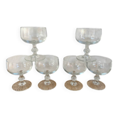 Set of 6 champagne or ice cream bowls