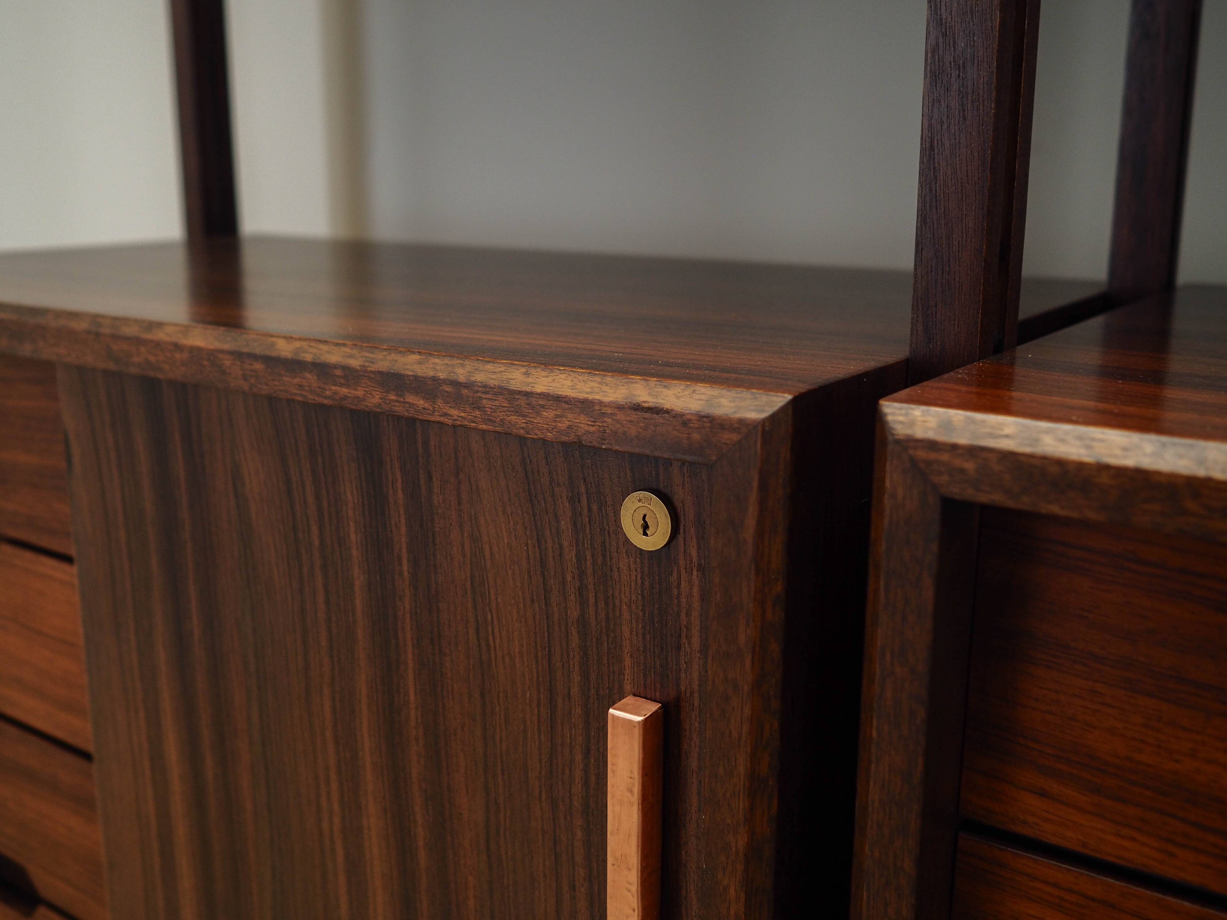 Rosewood modular shelving unit, Italian design, 1960s, production: Italy
