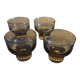 Set of 4 Italian Smoked Glasses - 1960s