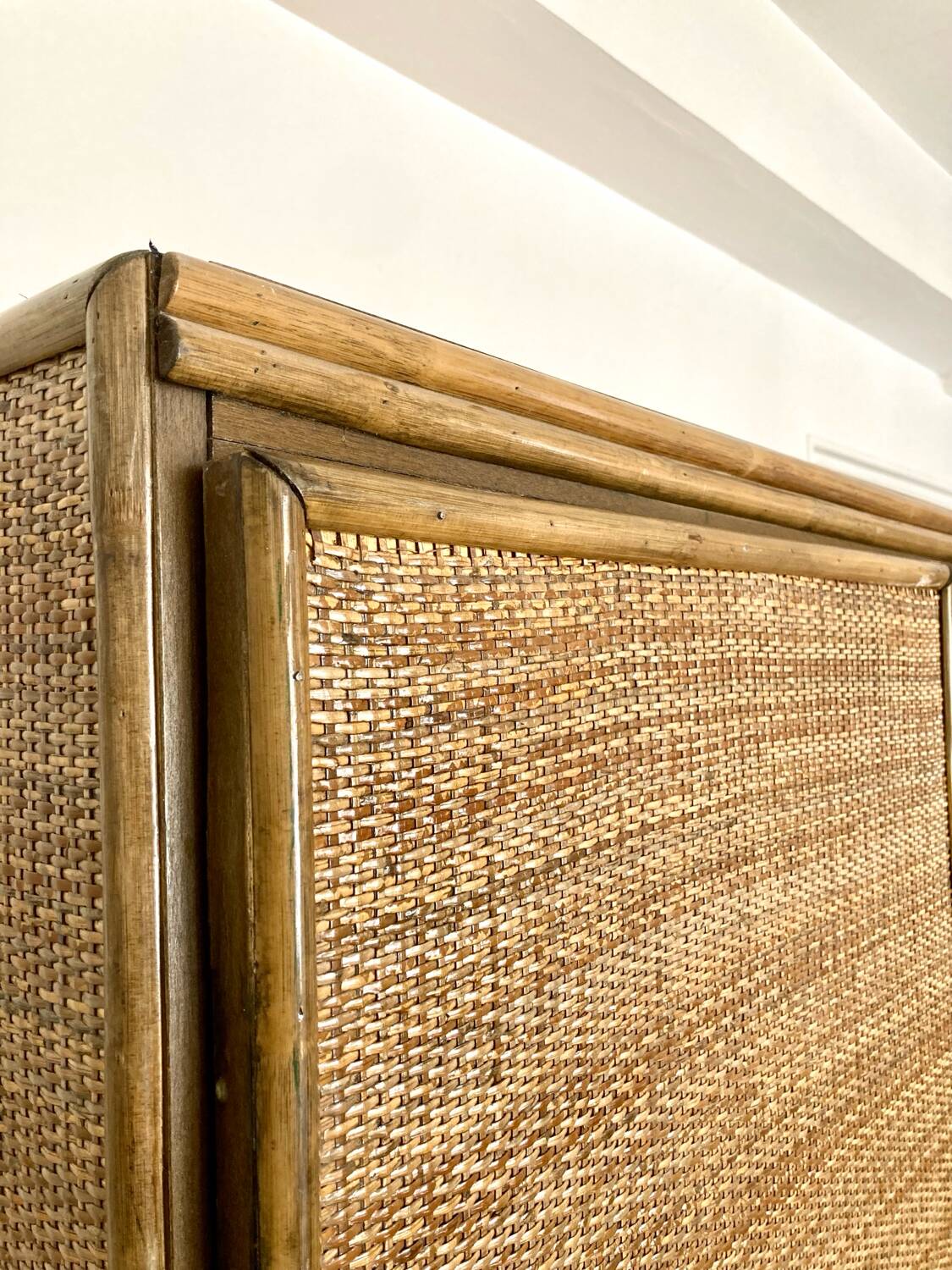 Cane and bamboo wardrobe