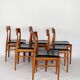 Serie de 6 chaises scandinaves