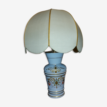 opaline vase mounted in lamp