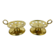 Pair of gilded brass cellar rat candlesticks