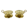 Pair of gilded brass cellar rat candlesticks