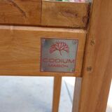 6 chairs of golden oak color in solid wood brand codium maison