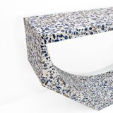 Italian-designed "Arcata" Console Table White Terrazzo Marble by Domus Stud