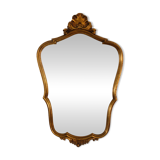Vintage rocaille or shell gold mirror