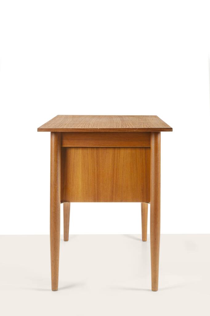 Scandinavian desk with mobile drawer unit and armchair, Denmark, 1960s