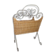Porte-revue rotin et fer forgé shabby