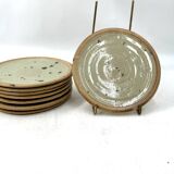 8 assiettes plates à dessert Pierre Digan