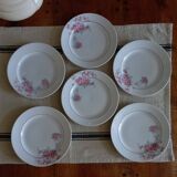 Set of 6 Saint-Amand and Hamage plates, Thalie model