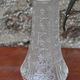 Antique pressed glass and silver-plated jug – Decorative wine pitcher H30 cm