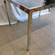 Table vintage extensible verre teinté et chrome Milo Baughman - Années 70
