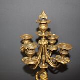 Pair of Gilt Bronze Cherub Candlesticks, Late 19th Century