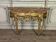 Louis XVI console table in carved and gilded wood, Jura brocatelle marble, 18th century