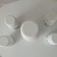 Set of vintage Italian opaline jars