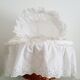 1970s rattan cradle/bassinet with hood and arch