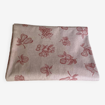 Large rectangular cotton damask tablecloth