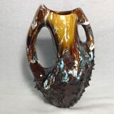 Former vallauris + 2 handles ceramic vase stamped vintage