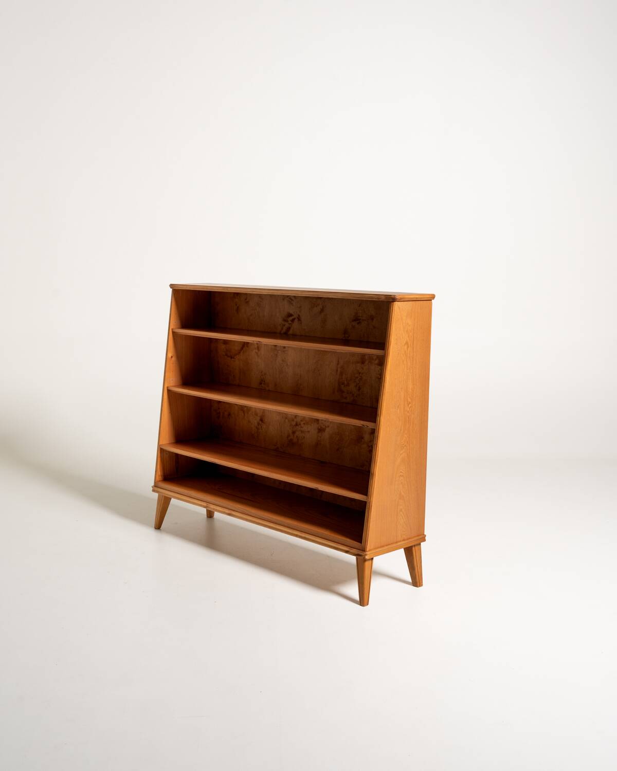 Scandinavian Elm Bookcase, 1940s/50s
