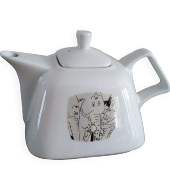 THEIERE Théière en porcelaine fine émaillée blanche Swansea