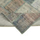 Handmade anatolian overdyed 177 cm x 246 cm blue patchwork carpet