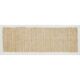Minimalist Vintage Handknotted Ivory Tulu Runner Rug, 100% Undyed Mohair Wool