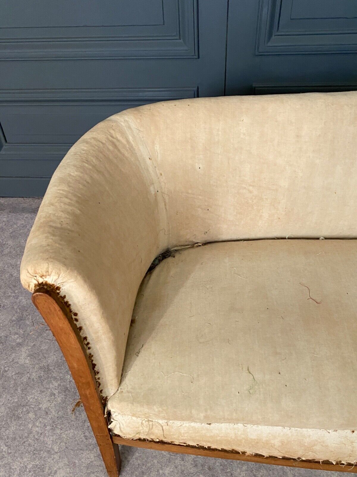 Sofa art deco 1930 geometric wood structure