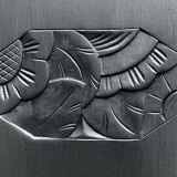 Parisian art deco buffet in solid walnut 1930