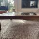 Large handcrafted coffee table in exotic wood + nesting tables.