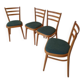Set dd 4 chaises TON, Vintage tchèque 1960s