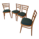 Set of 4 TON chairs, Czech vintage 1960s.