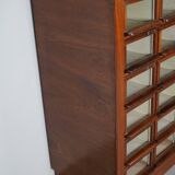 Vintage Dutch Hardwood Haberdashery Shop Cabinet, 1930s