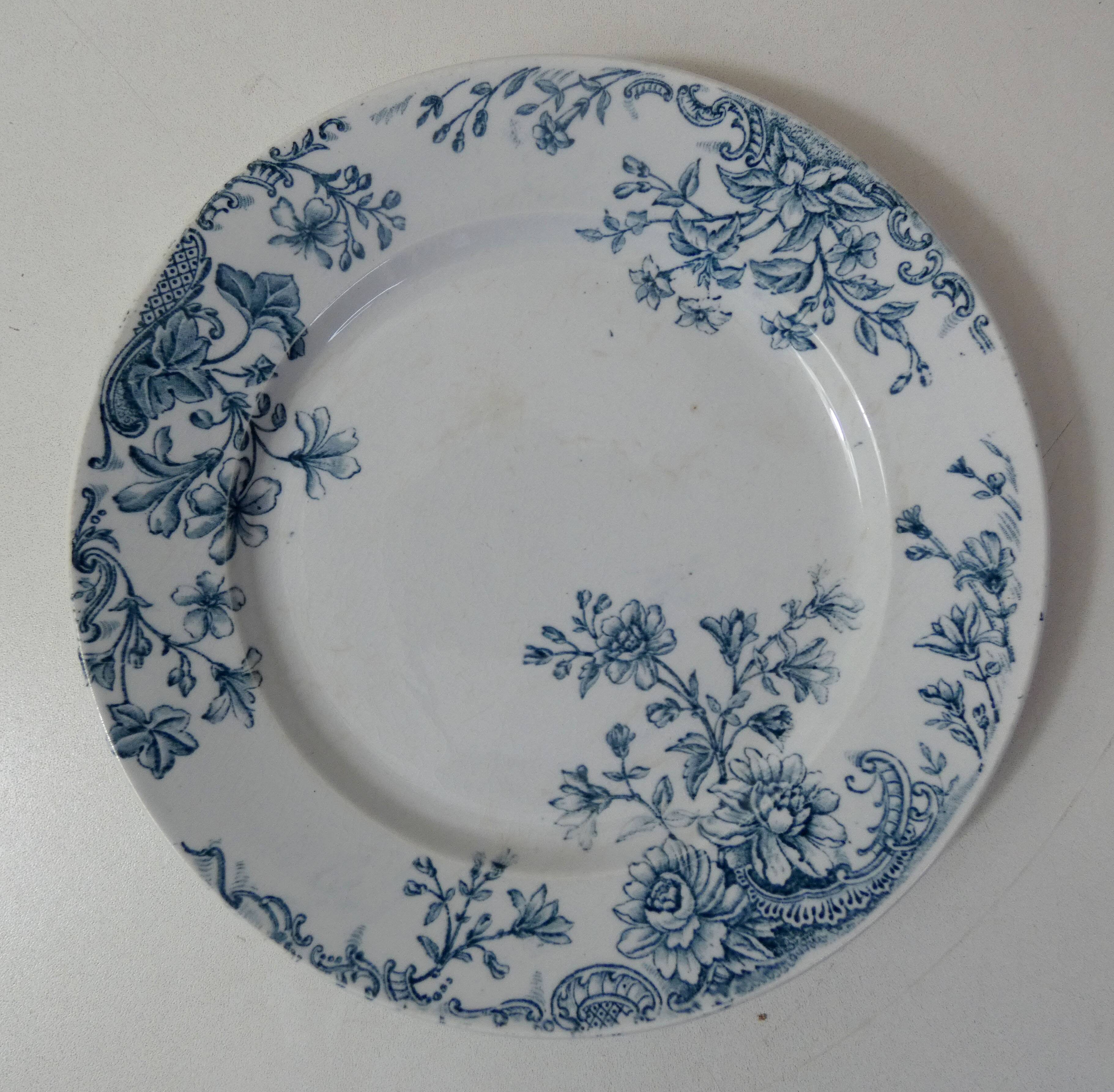 Iron earth 6 flat flower plates althaea