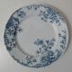 Terre de fer 6 assiettes plates fleurs althaea